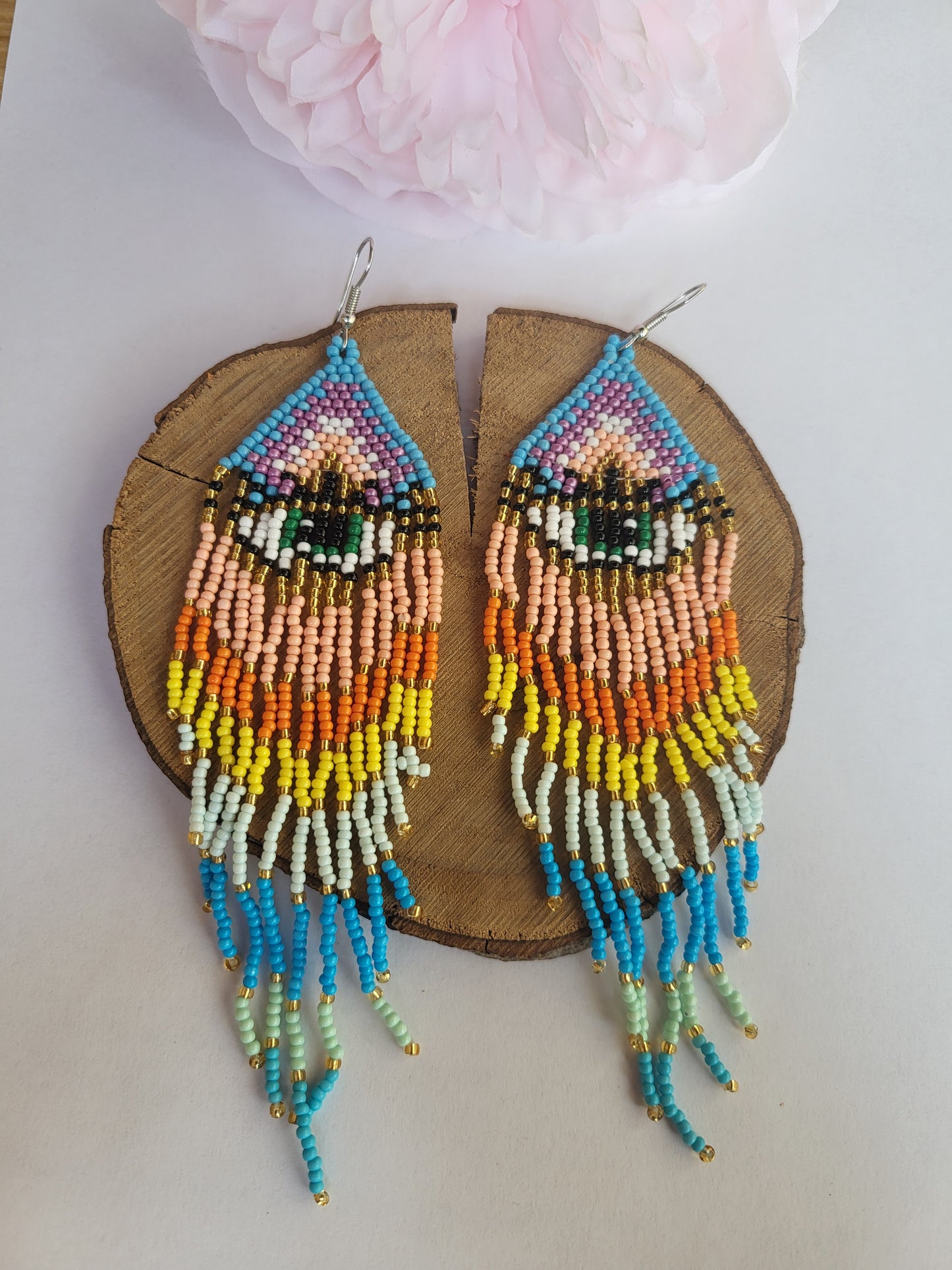 Seed bead earrings