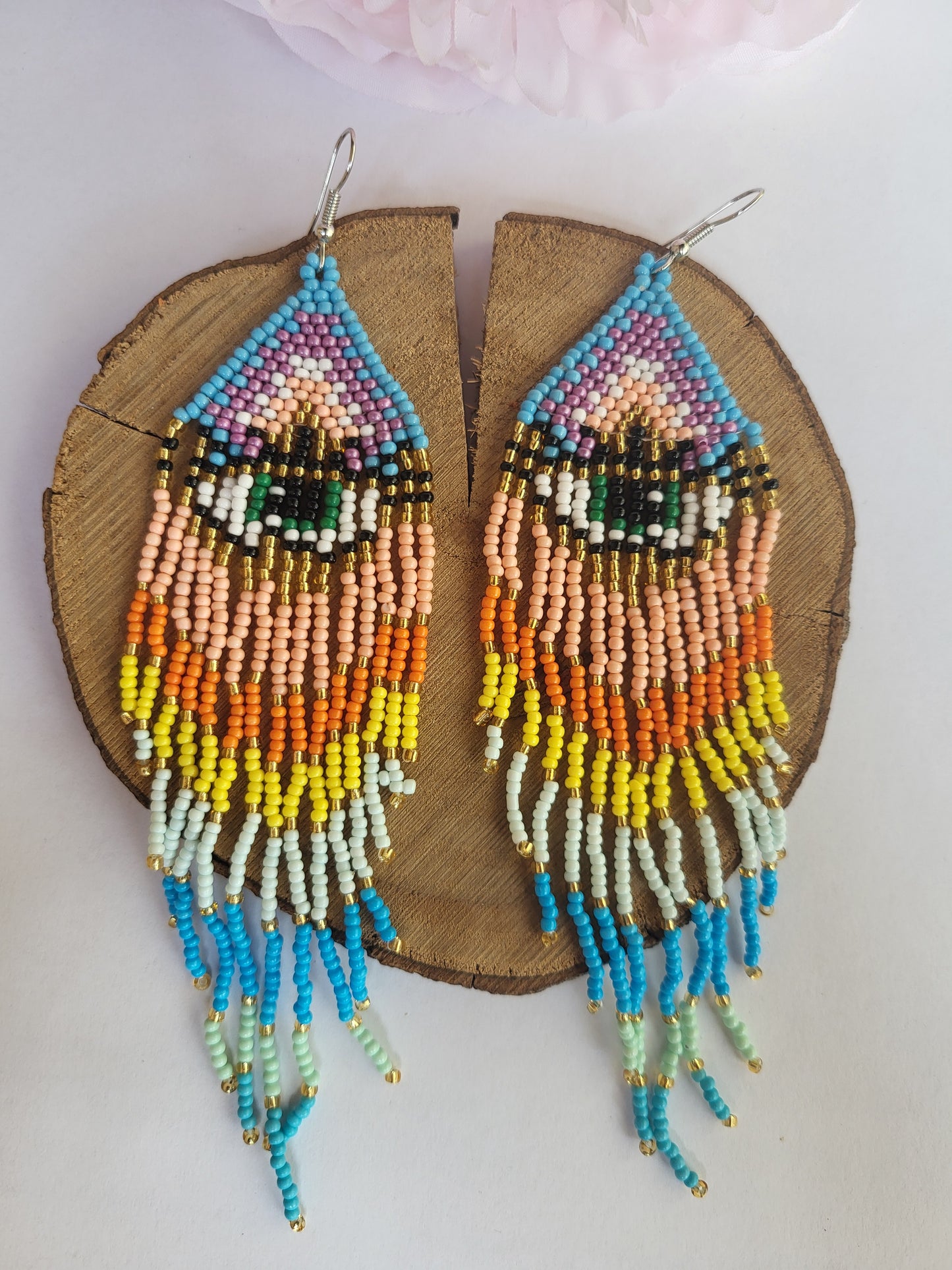Seed bead earrings