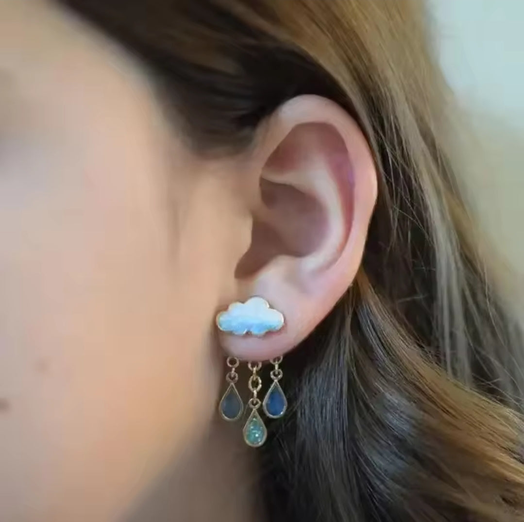 Rainy cloud earrings