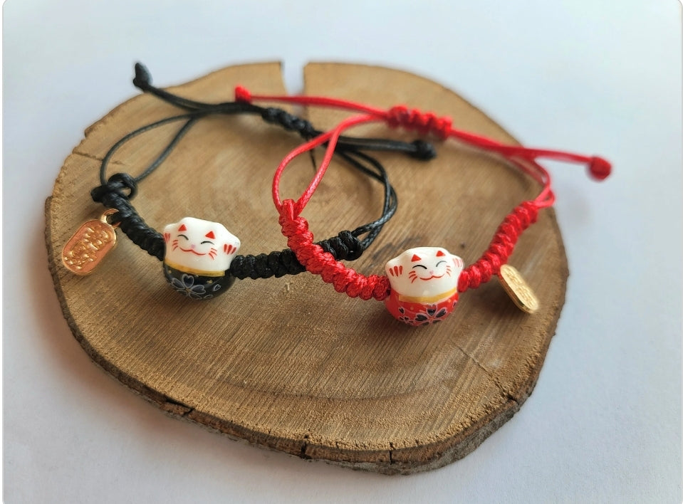 Maneki Neko Lucky Cat Bracelet