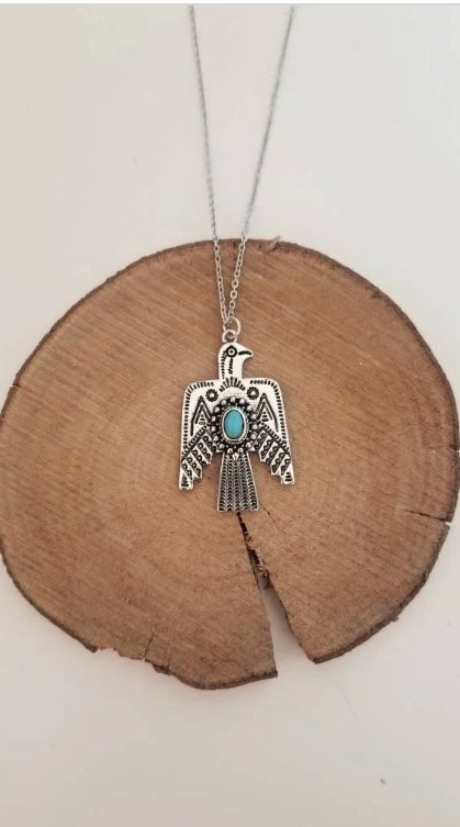 Shamanic eagle totem animal necklace