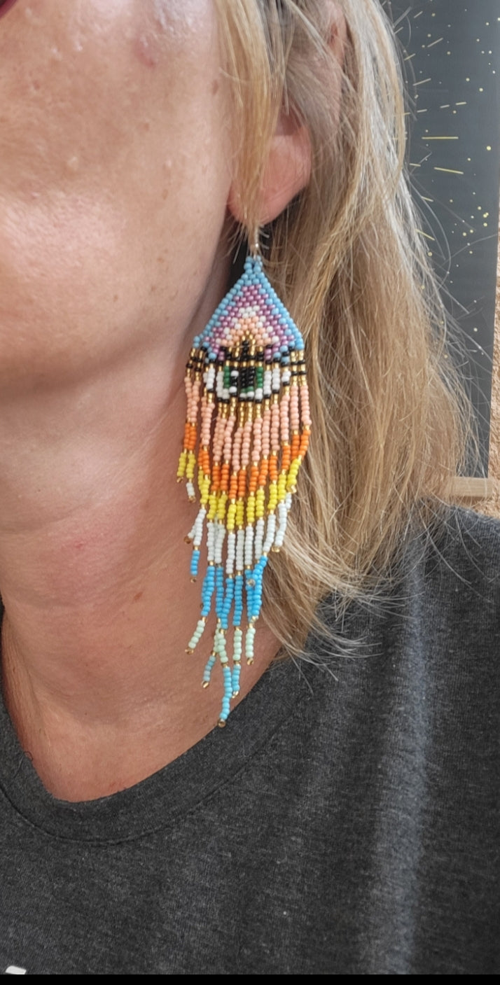 Seed bead earrings