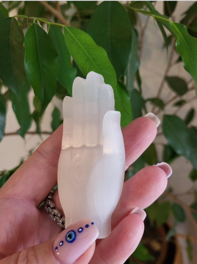 Selenite Buddha Hand