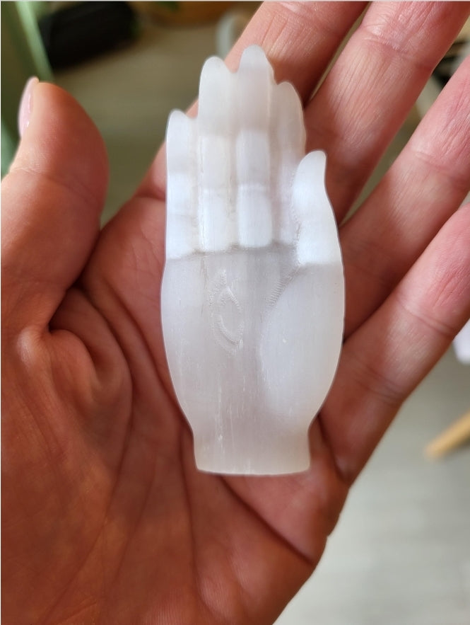 Selenite Buddha Hand