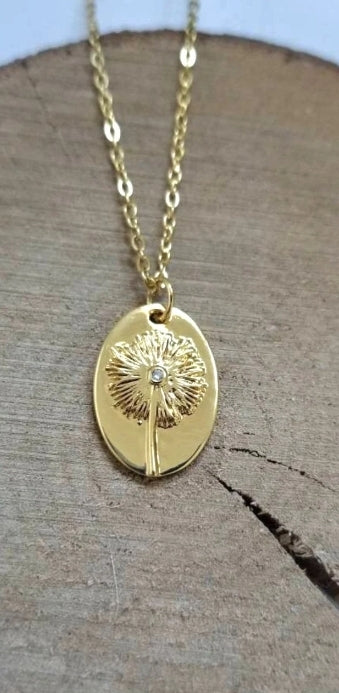 Collier pissenlit porte-bonheur