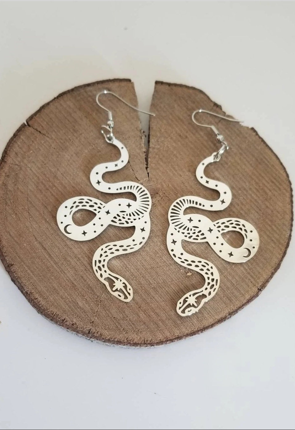 Boucles d'oreilles serpent nāga kundalini protection et prospérité