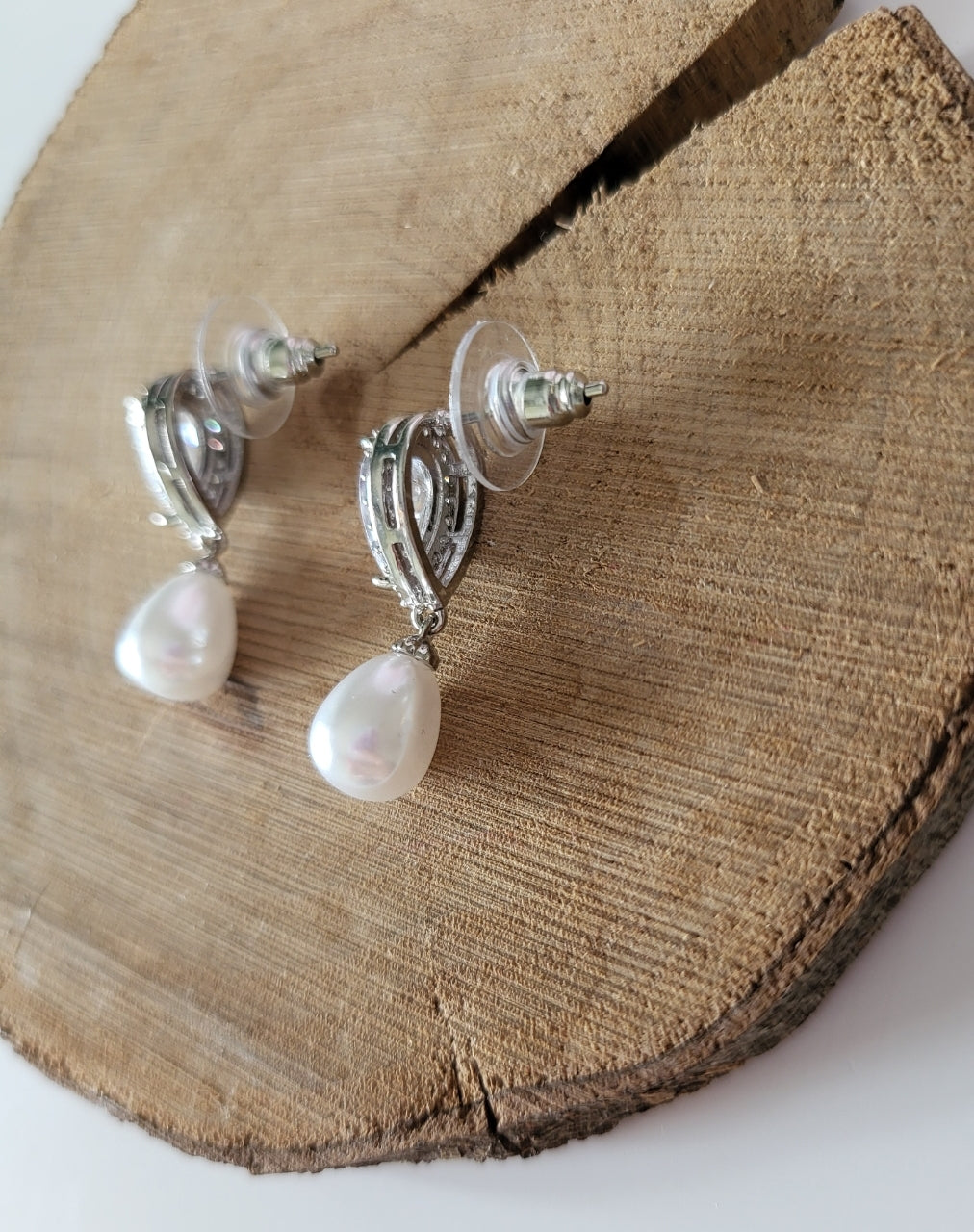 Boucles d'oreilles perles d'eau douce.