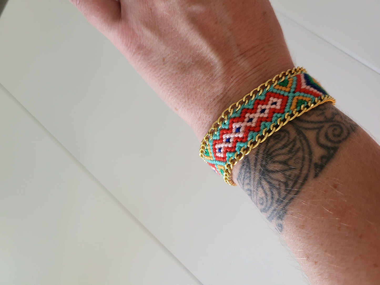 Bracelet brésilien bijou vert