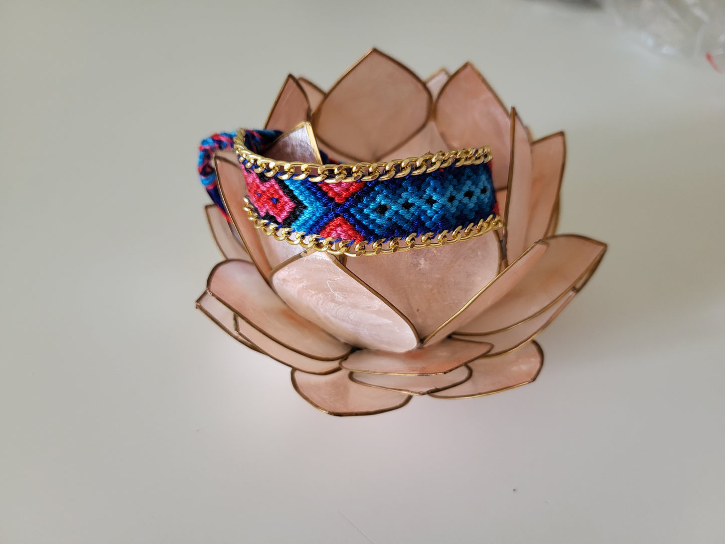 Bracelet brésilien bijou bleu