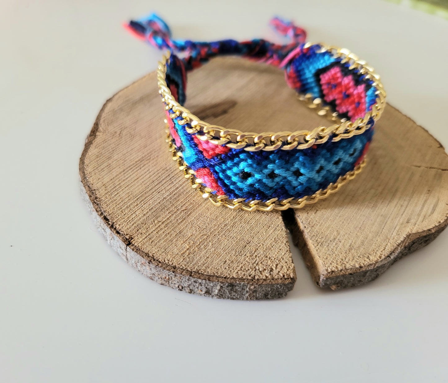 Bracelet brésilien bijou bleu