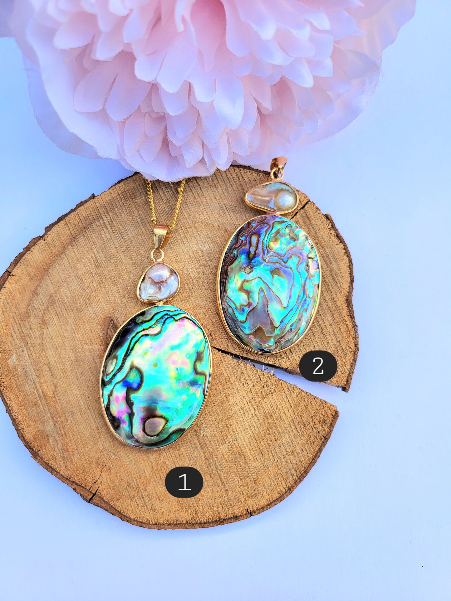 Collier nacre et abalone