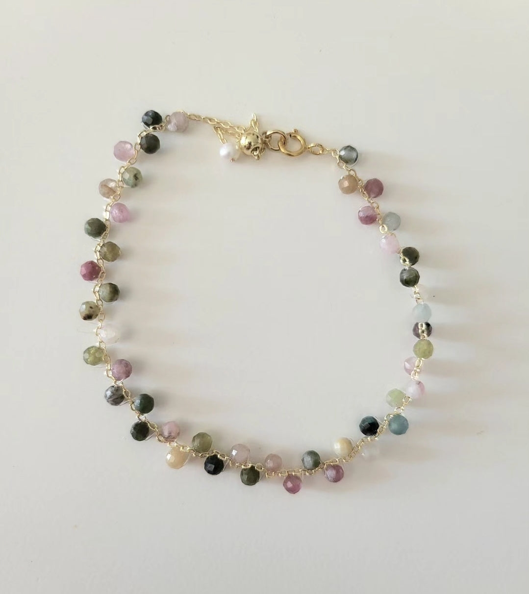 Bracelet en tourmaline multicolore