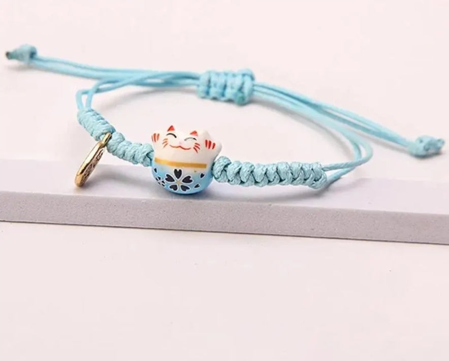 Bracelet Maneki Neko chat porte-bonheur