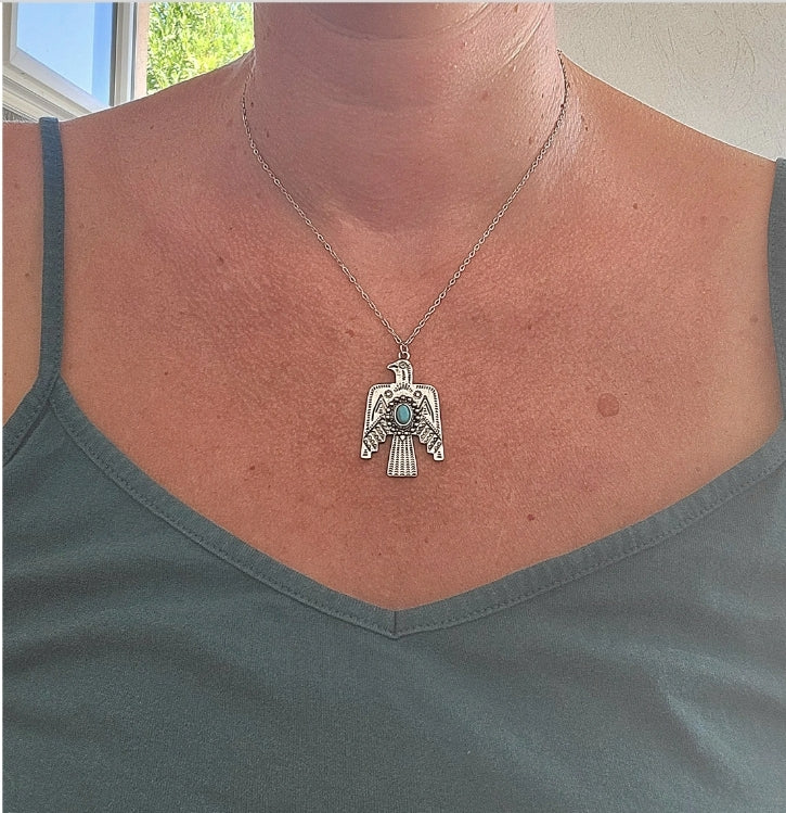 Shamanic eagle totem animal necklace