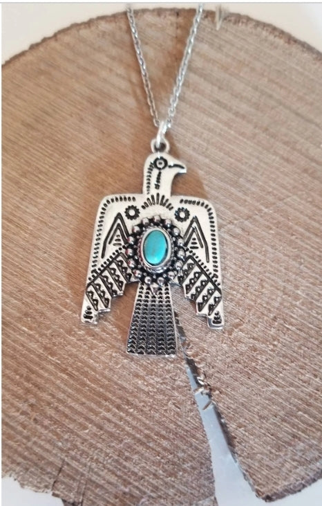 Shamanic eagle totem animal necklace