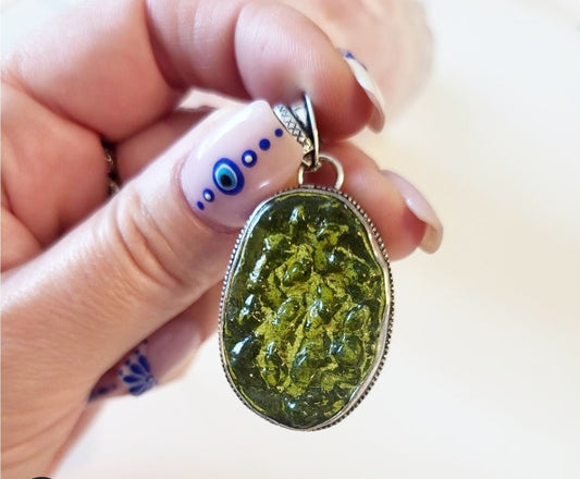 Moldavite Pendant Necklace
