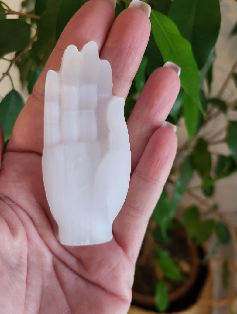 Selenite Buddha Hand