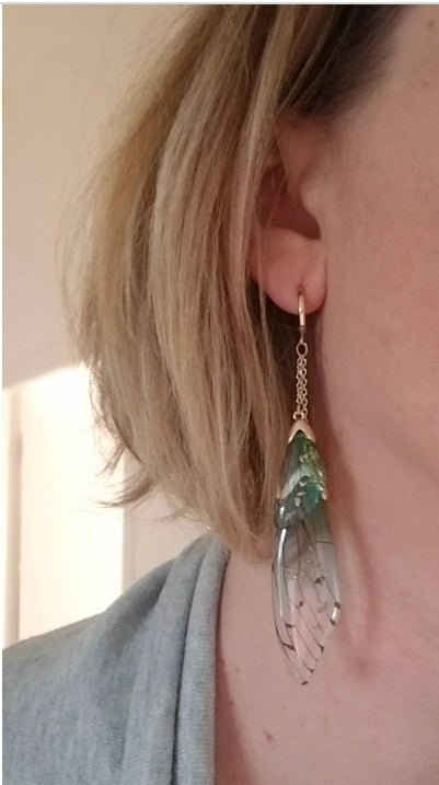 Boucles d'oreilles ailes de fées