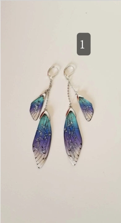 Boucles d'oreilles ailes de fées