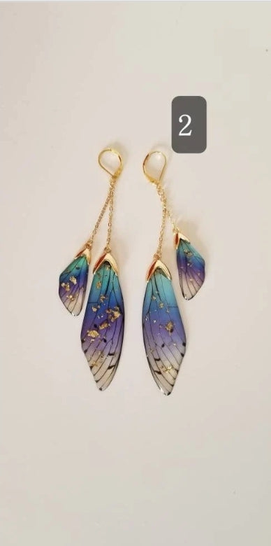 Boucles d'oreilles ailes de fées