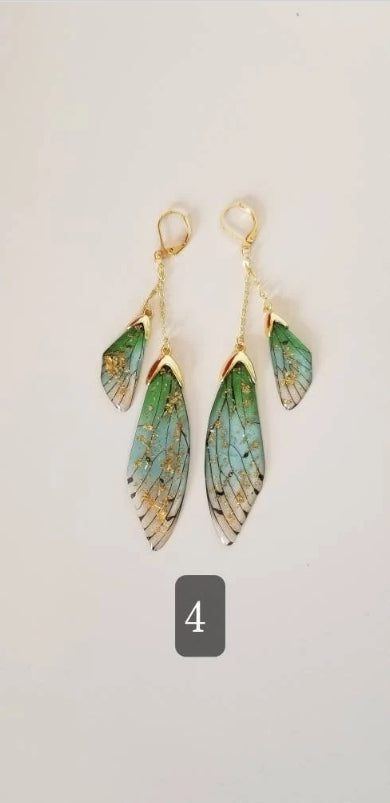 Boucles d'oreilles ailes de fées