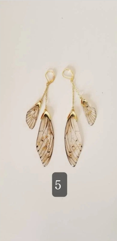 Boucles d'oreilles ailes de fées