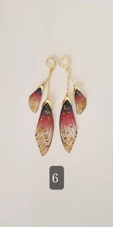 Boucles d'oreilles ailes de fées