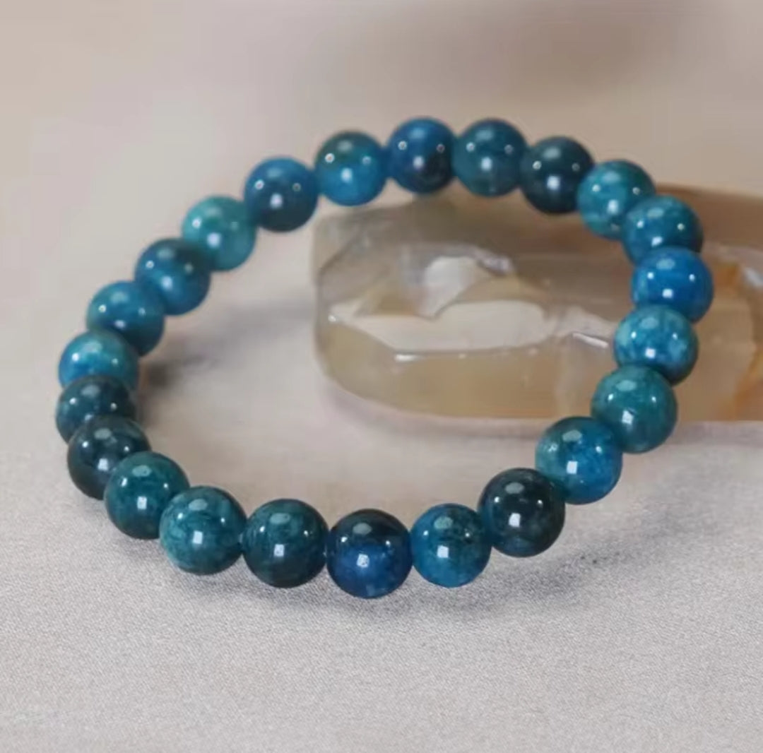 Bracelet en apatite de diamètre 6 ou 8