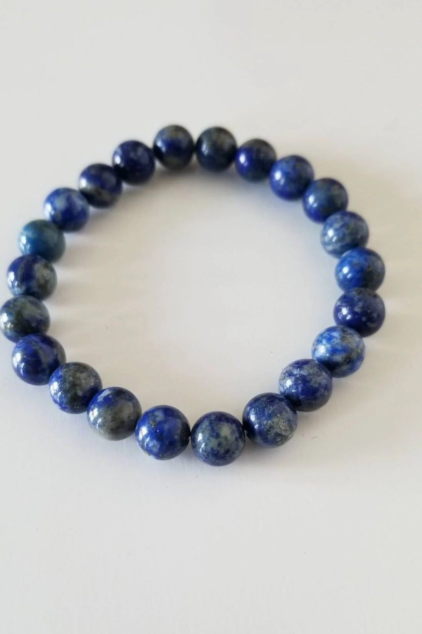 Bracelet en lapis-lazuli de diamètre 6 ou 8