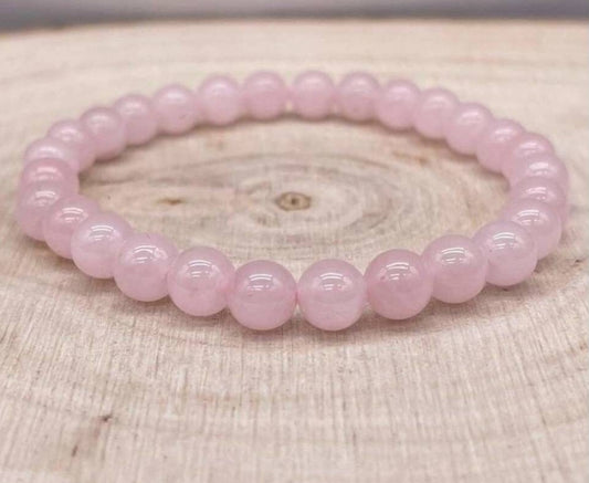 Bracelets en quartz rose diamètre 6 ou 8