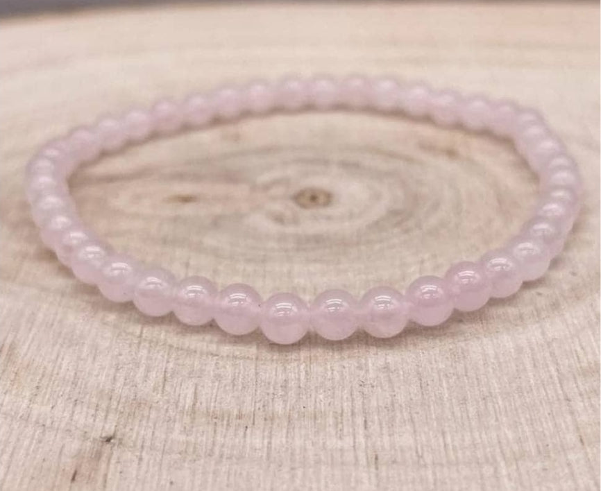 Bracelets en quartz rose diamètre 6 ou 8