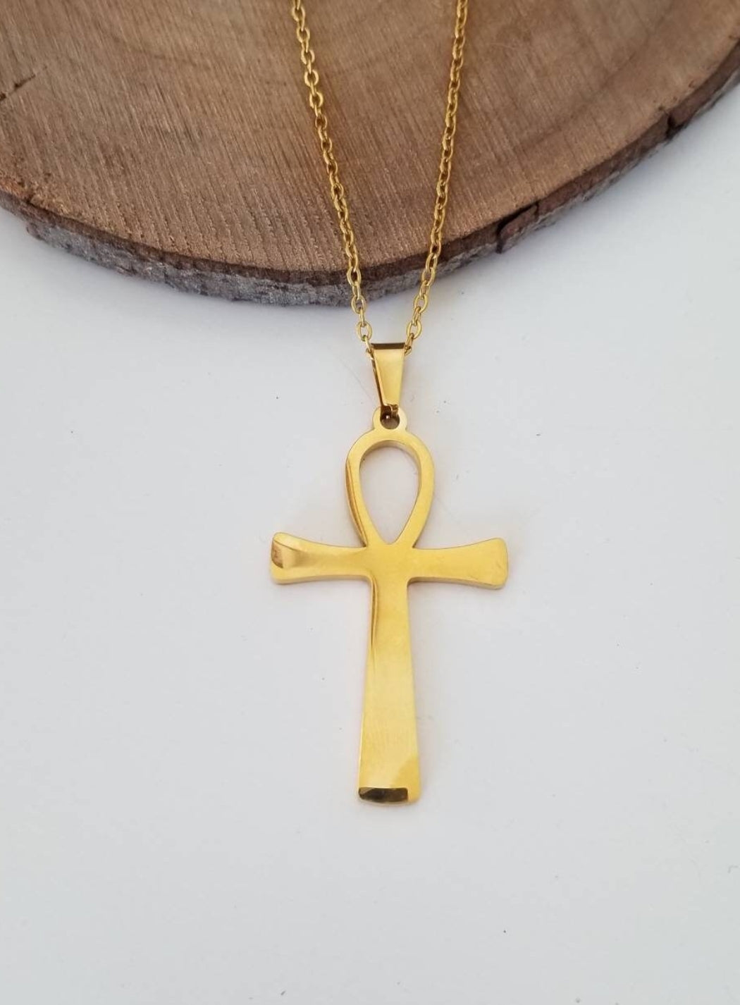 Egyptian Ankh Cross Pendant Necklace (2 sizes available)