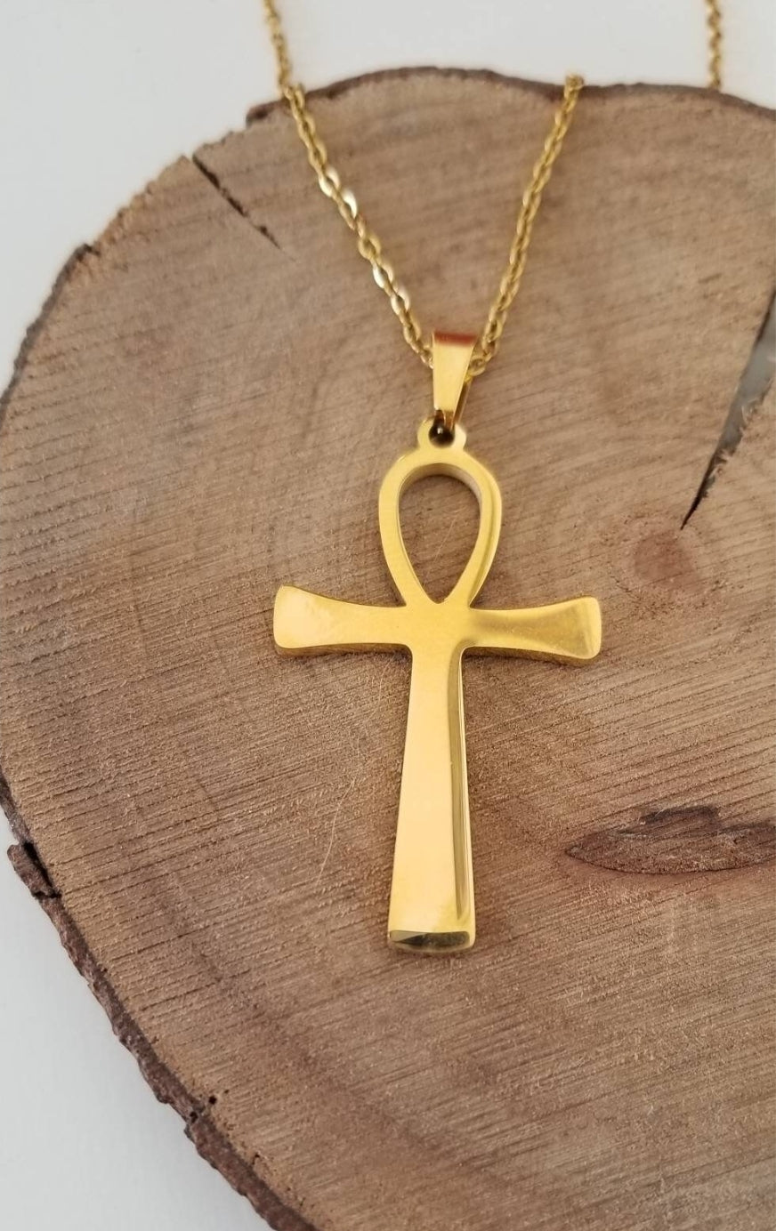 Egyptian Ankh Cross Pendant Necklace (2 sizes available)