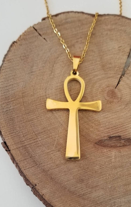 Collier avec pendentif croix Ankh égyptienne (2 tailles disponibles)