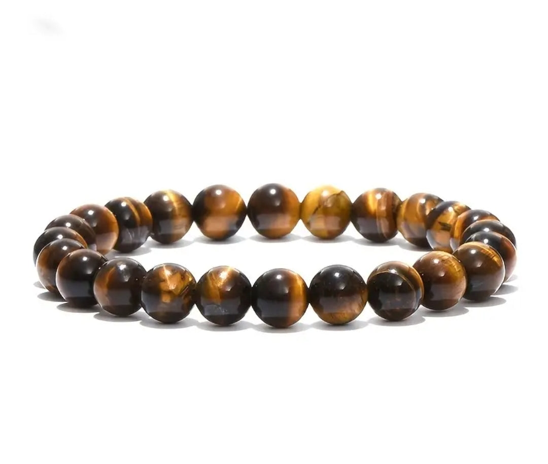 Tiger's eye bracelet, diameter 8