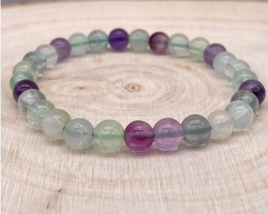 Bracelet en fluorite de diamètre 8