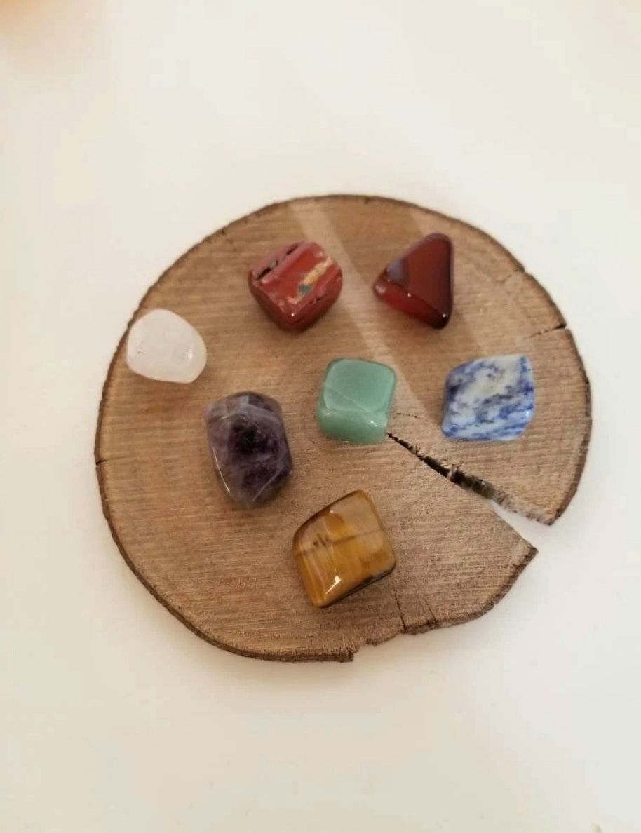 Lot de pierres 7 chakras.