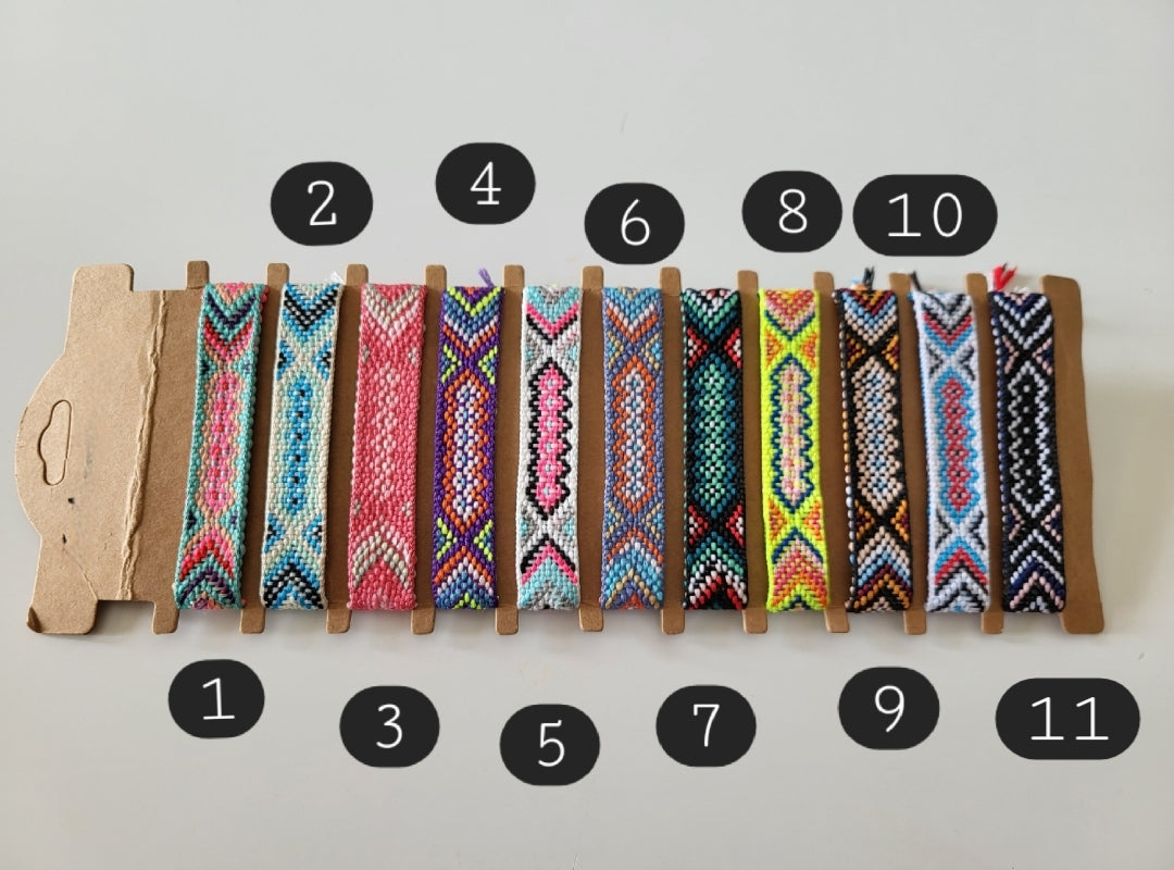 Brazilian wish bracelets with sliding clasps
