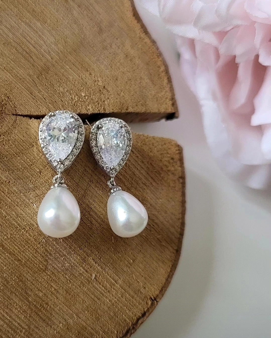 Boucles d'oreilles perles d'eau douce.