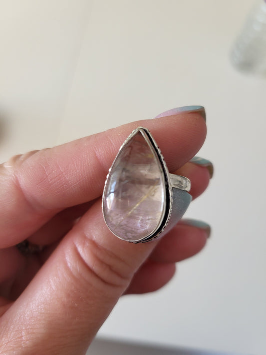 Bague en quartz rutile