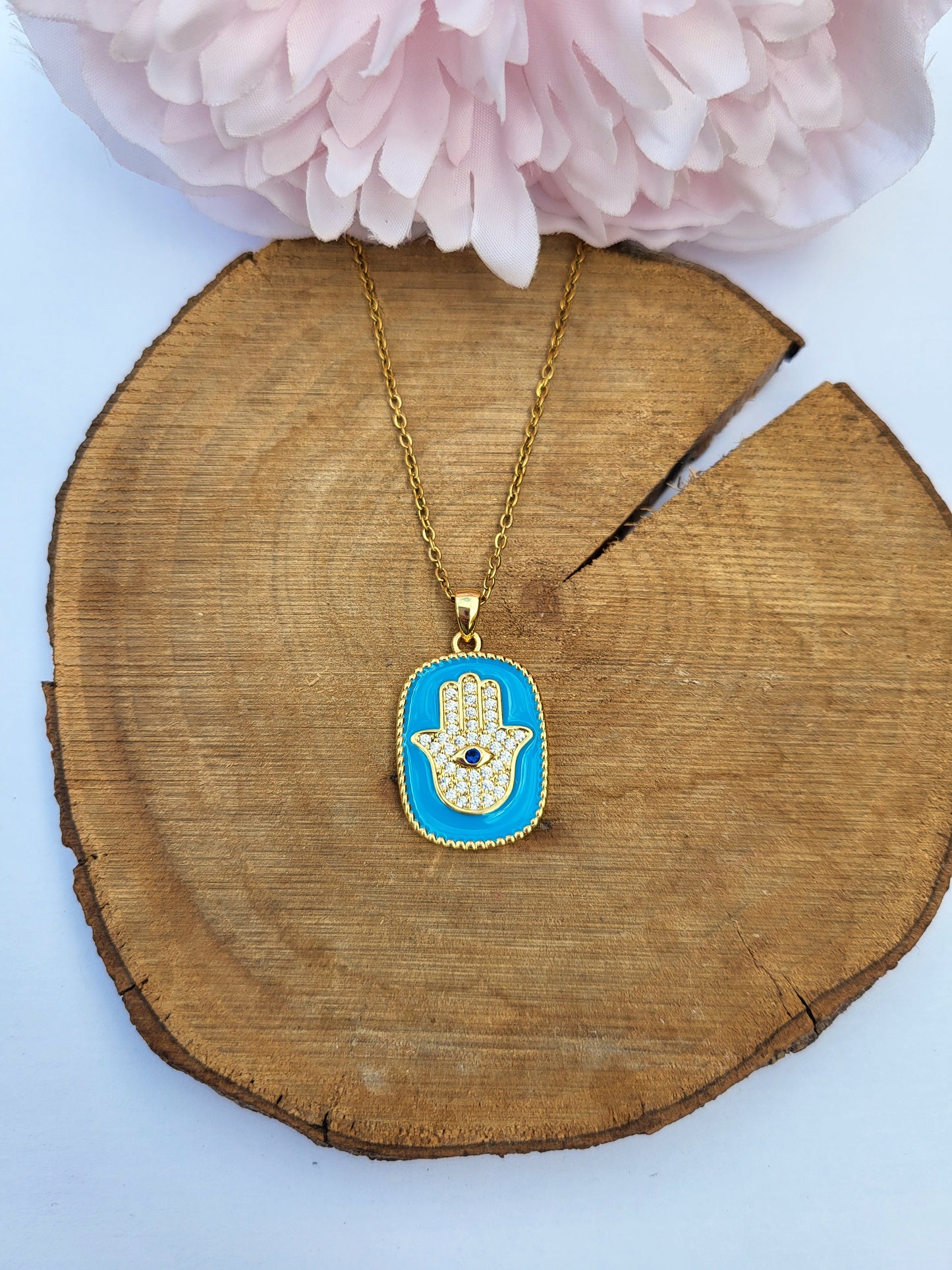 Hamsa necklace against the evil eye