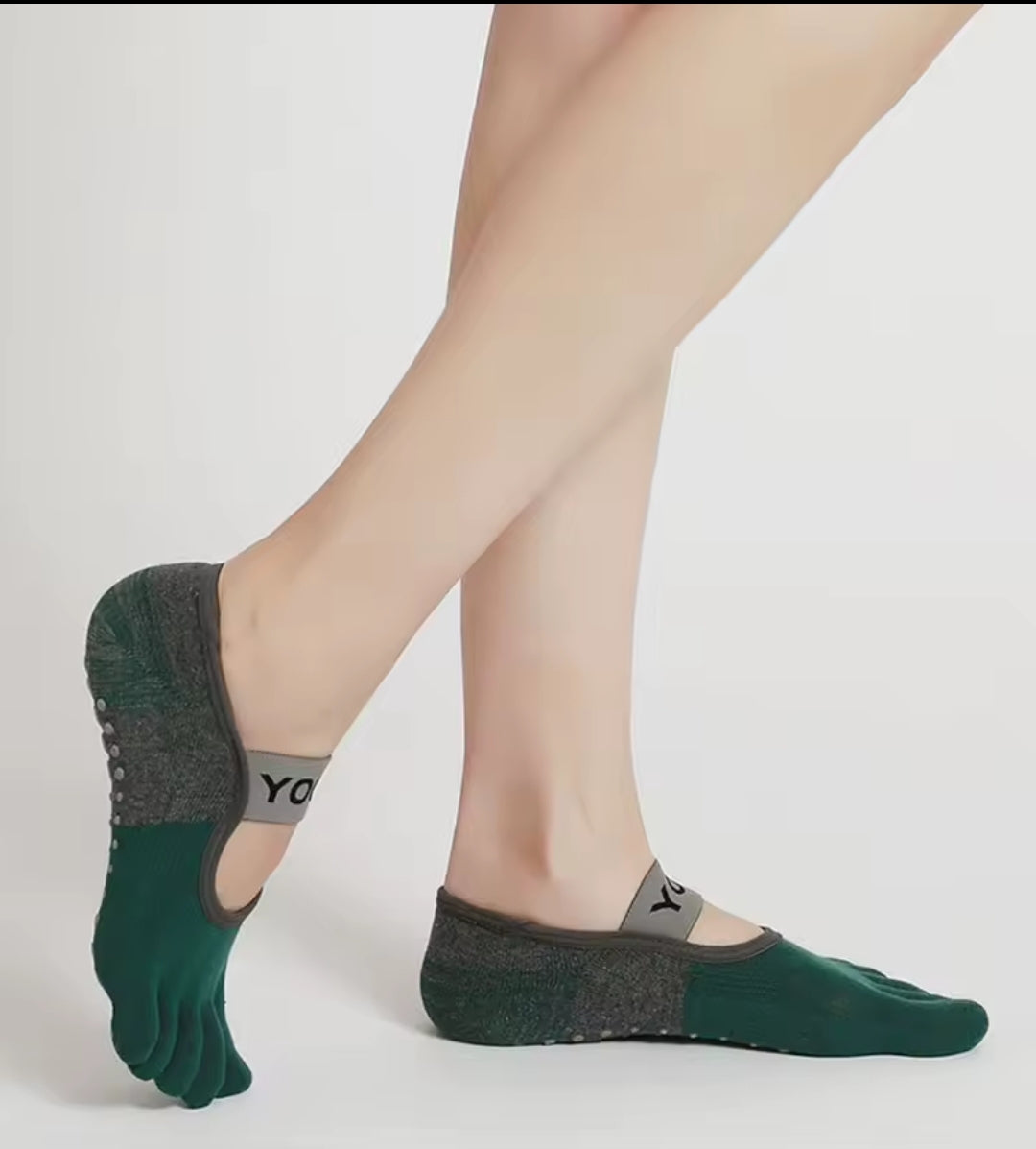 Non-slip yoga socks.